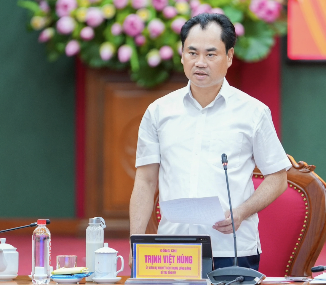 Bí thư Tỉnh ủy Thái Nguyên Trịnh Việt Hùng. Ảnh: Báo Thái Nguyên Bí thư Tỉnh ủy Thái Nguyên Trịnh Việt Hùng. Ảnh: Báo Thái Nguyên
