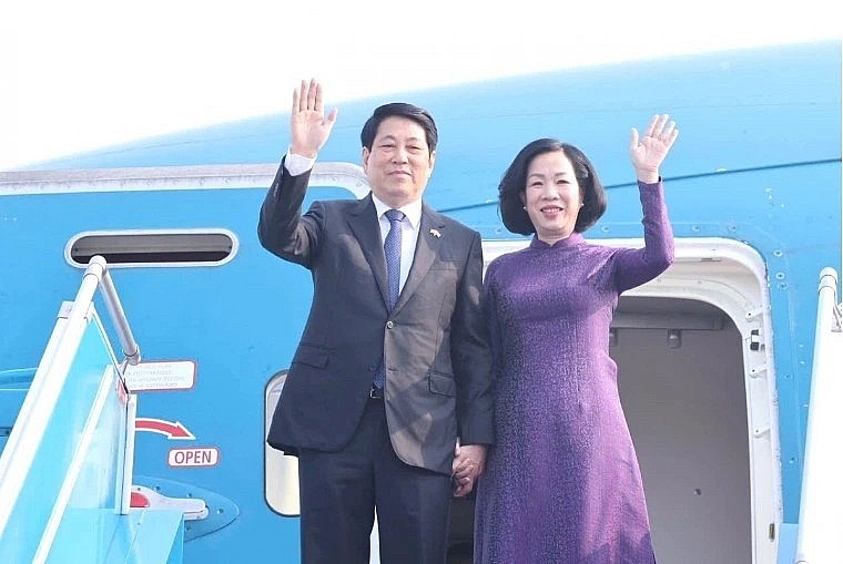 Vietnamese President Luong Cuong and his spouse depart Hanoi for the High-Level General Debate of the 80th session of the United Nations General Assembly (UNGA 80), and bilateral activities in the US.