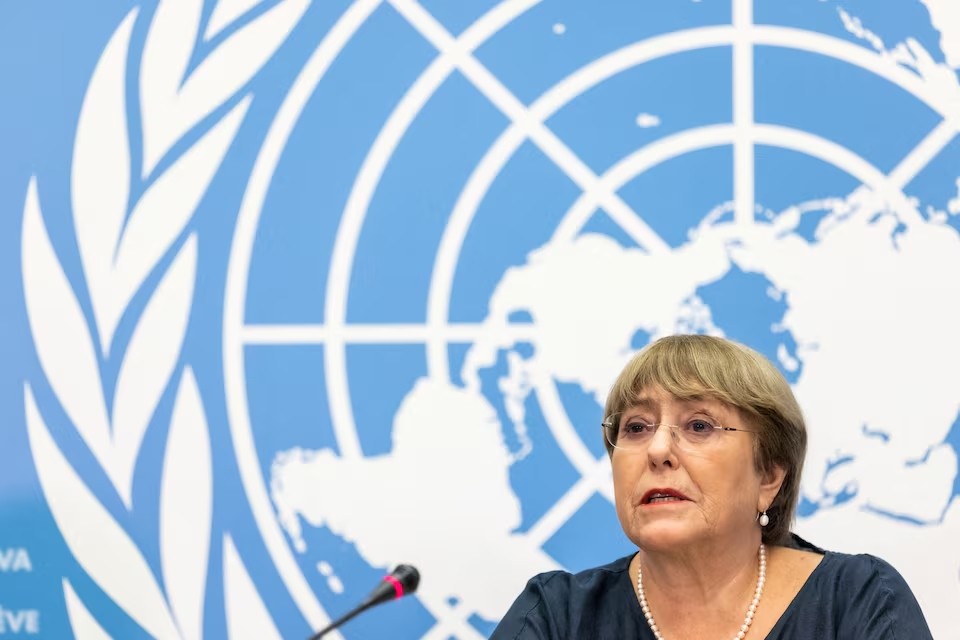Cao ủy Nhân quyền LHQ Michelle Bachelet tại cuộc họp báo cuối cùng trước khi kết thúc nhiệm kỳ ở Geneva, Thụy Sĩ, ngày 25/8/2022. Ảnh: Reuters Cao ủy Nhân quyền LHQ Michelle Bachelet tại cuộc họp báo cuối cùng trước khi kết thúc nhiệm kỳ ở Geneva, Thụy Sĩ, ngày 25/8/2022. Ảnh: Reuters