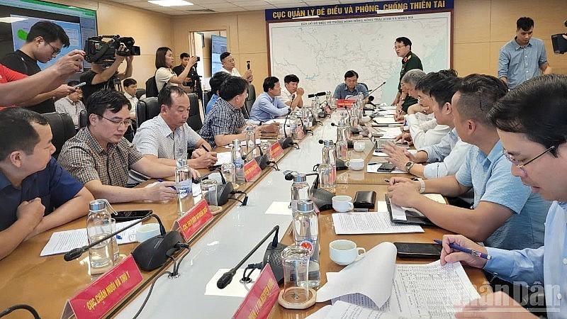 The meeting on response to Typhoon Bualoi on September 26. (Photo: nhandan.vn) The meeting on response to Typhoon Bualoi on September 26. (Photo: nhandan.vn)