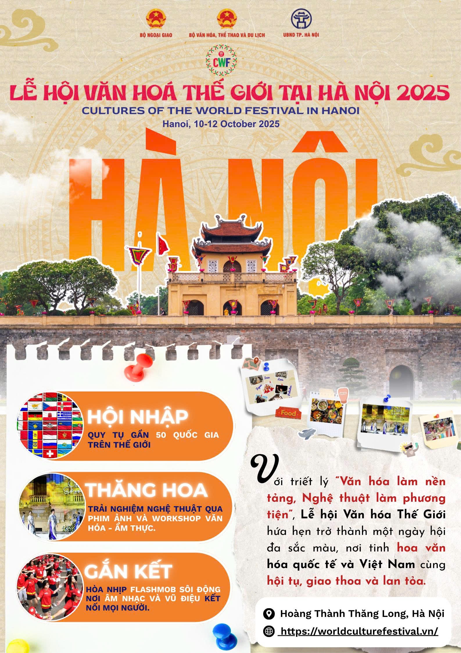 Lễ hội Văn hóa Thế giới tại Hà Nội lần thứ nhất - Hành trình kết nối năm châu trong lòng Thủ đô Lễ hội Văn hóa Thế giới tại Hà Nội lần thứ nhất - Hành trình kết nối năm châu trong lòng Thủ đô