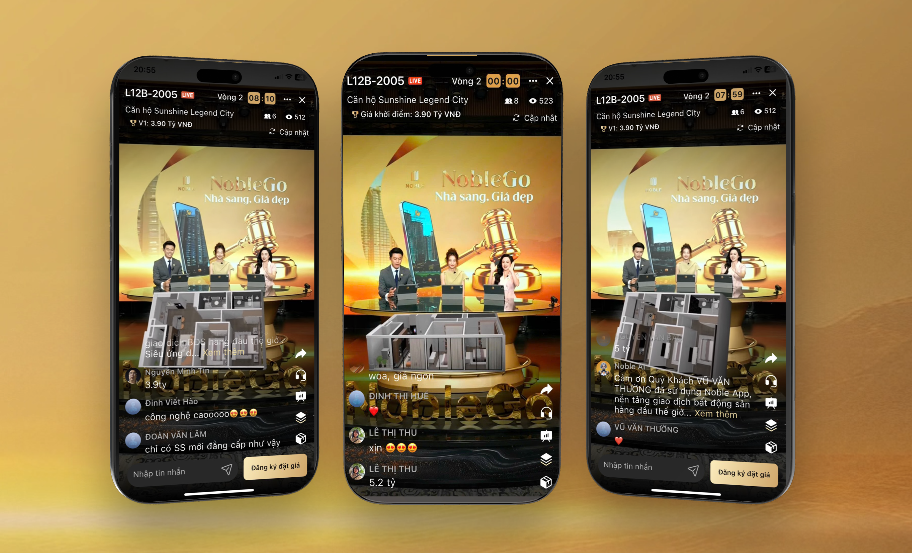 Sunshine Legend City “gây sốt” với công nghệ sa bàn ảo lần đầu xuất hiện trên sóng livestream NobleGo Sunshine Legend City “gây sốt” với công nghệ sa bàn ảo lần đầu xuất hiện trên sóng livestream NobleGo