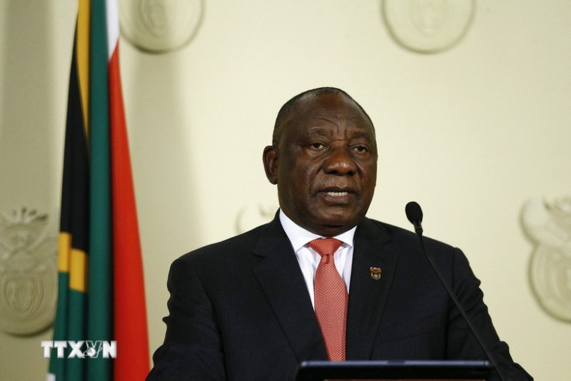 Tổng thống Nam Phi Cyril Ramaphosa. (Ảnh: AFP/TTXVN) Tổng thống Nam Phi Cyril Ramaphosa. (Ảnh: AFP/TTXVN)