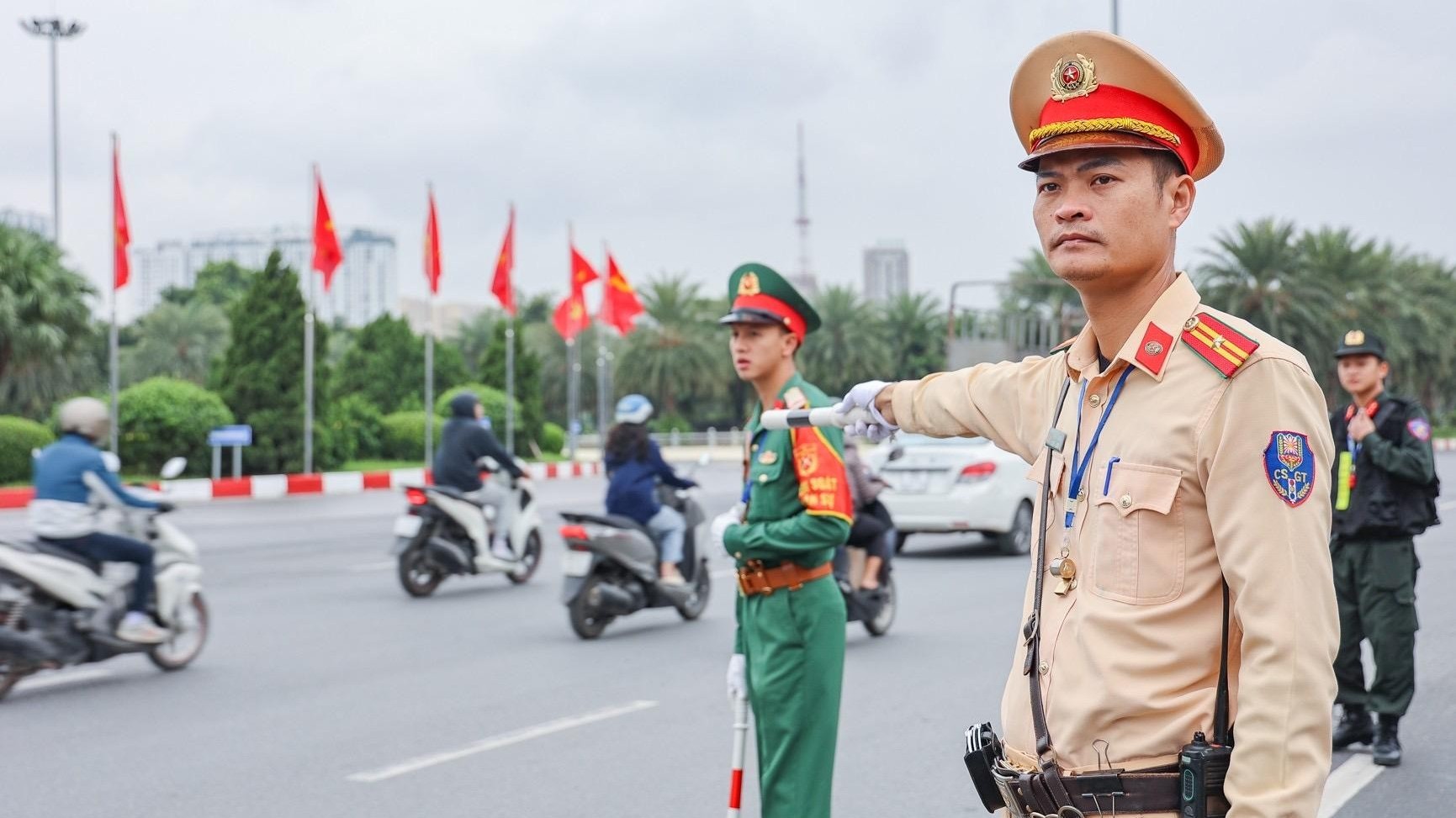 Phân luồng giao thông phục vụ Lễ mở ký Công ước Hà Nội