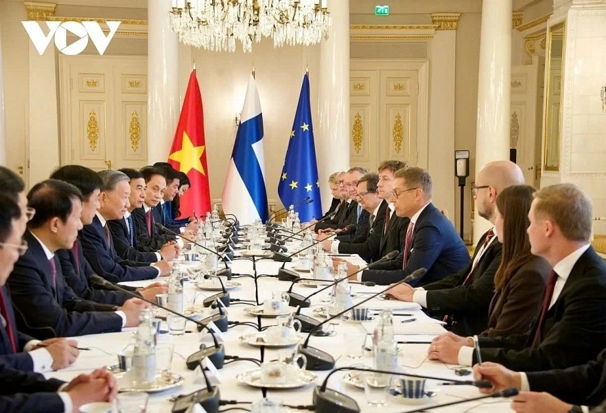 Vietnamese Party General Secretary To Lam and Finnish President Alexander Stubb hold talks in Helsinki.