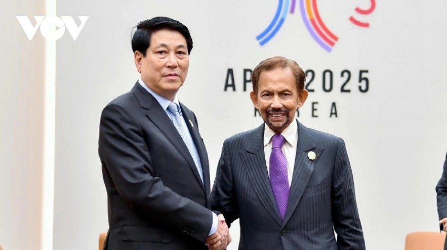 President Luong Cuong meets with His Majesty Sultan Haji Hassanal Bolkiah of Brunei Darussalam. President Luong Cuong meets with His Majesty Sultan Haji Hassanal Bolkiah of Brunei Darussalam.