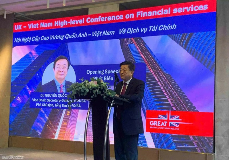 TS. Nguyễn Quốc Hùng, Phó Chủ tịch, Tổng Thư ký VNBA, đánh giá cao những thành tựu mà hệ thống tài chính Việt Nam đặt được trong thời gian qua. (Ảnh: Đoàn Ngân)