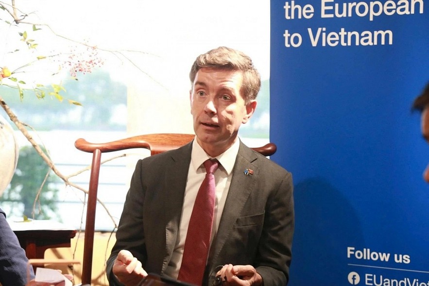 Julien Guerrier, the Ambassador of the European Union to Vietnam. (Photo: VTC) Julien Guerrier, the Ambassador of the European Union to Vietnam. (Photo: VTC)