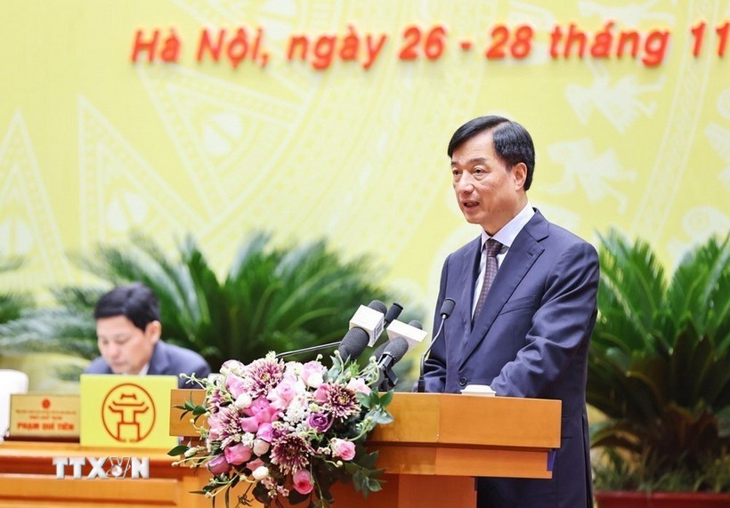 Bí thư Thành ủy Hà Nội Nguyễn Duy Ngọc phát biểu chỉ đạo. (Ảnh: Minh Đức/TTXVN) Bí thư Thành ủy Hà Nội Nguyễn Duy Ngọc phát biểu chỉ đạo. (Ảnh: Minh Đức/TTXVN)