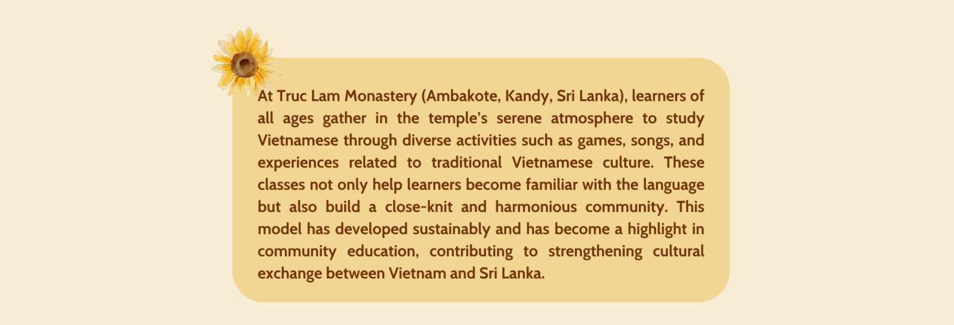 Journey of Spreading Vietnamese Language in Sri Lanka Journey of Spreading Vietnamese Language in Sri Lanka