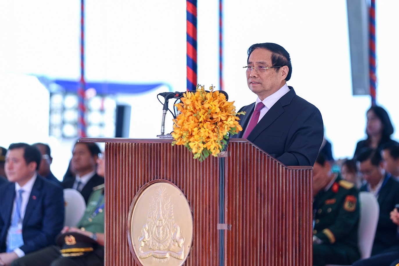 Thủ tướng Phạm Minh Chính cùng Thủ tướng Campuchia khai trương cặp cửa khẩu quốc tế mới