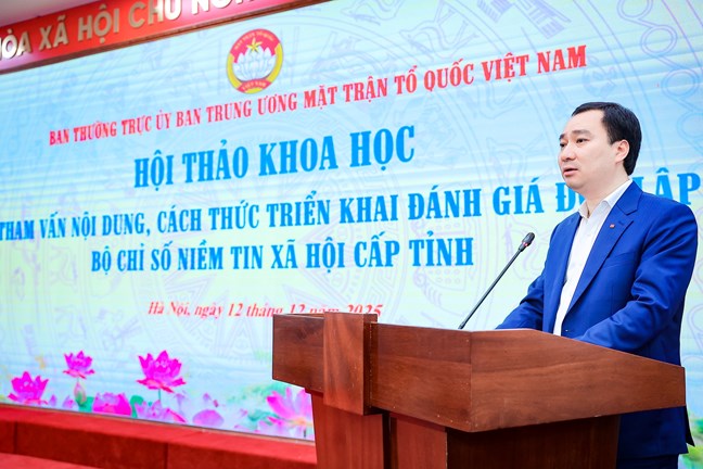 Bàn giải pháp và cách thức triển khai đánh giá độc lập bộ chỉ số niềm tin xã hội cấp tỉnh của MTTQ Việt Nam