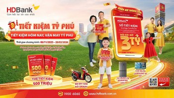 Cơ hội nhận giải thưởng 3 tỷ đồng khi gửi tiết kiệm tại HDBank trong mùa lễ hội cuối năm
