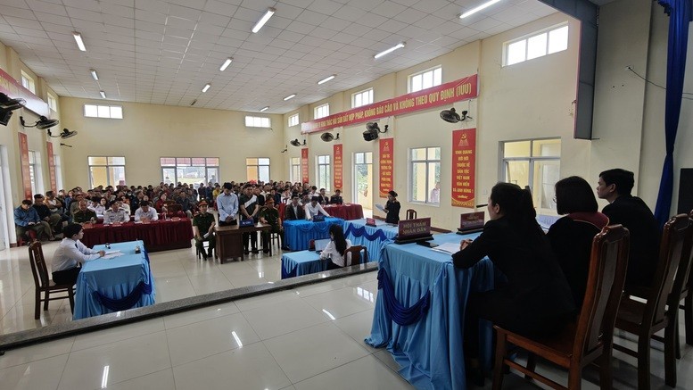 Scene of the “mock trial” in Nui Thanh commune, Da Nang City (Photo: NT/VGP)