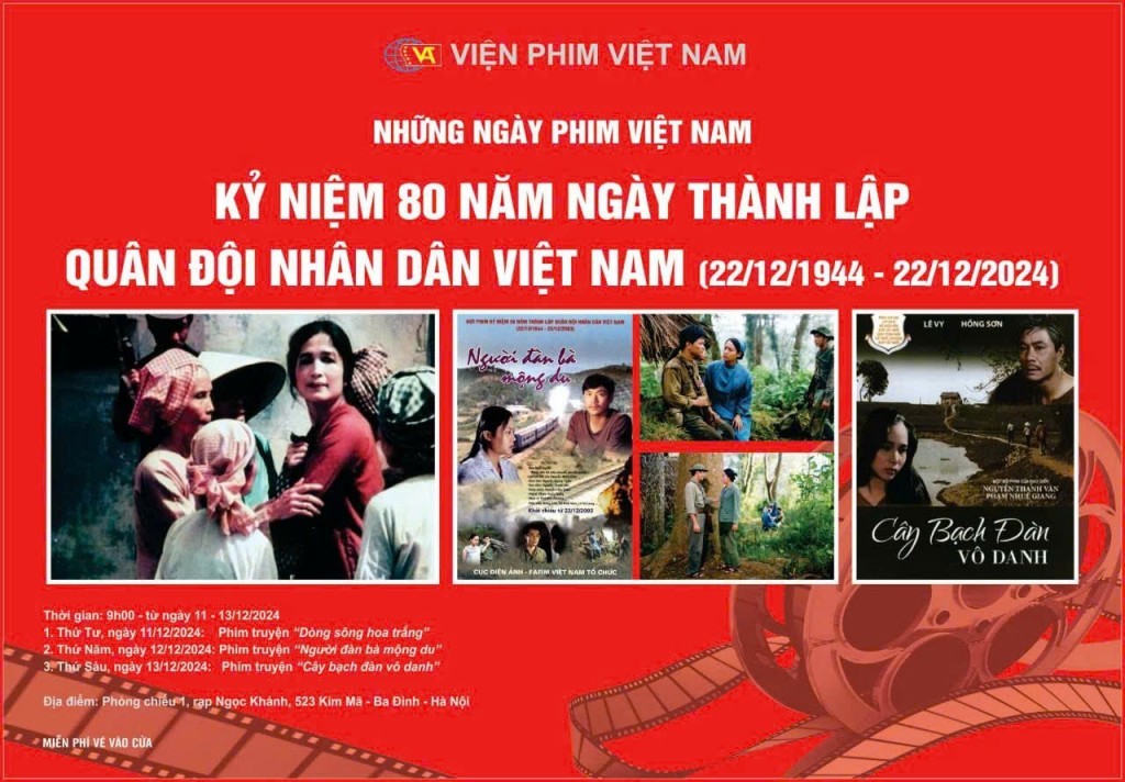 Lan tỏa giá trị điện ảnh cách mạng nhân kỷ niệm 81 năm Ngày thành lập Quân đội Nhân dân Việt Nam Lan tỏa giá trị điện ảnh cách mạng nhân kỷ niệm 81 năm Ngày thành lập Quân đội Nhân dân Việt Nam