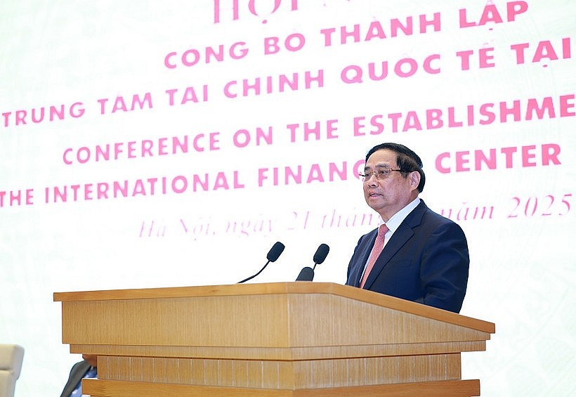 PM Pham Minh Chinh addresses the conference on the establishment of the International Financial Centre (IFC) in Vietnam on December 21. (Photo: VNA) PM Pham Minh Chinh addresses the conference on the establishment of the International Financial Centre (IFC) in Vietnam on December 21. (Photo: VNA)
