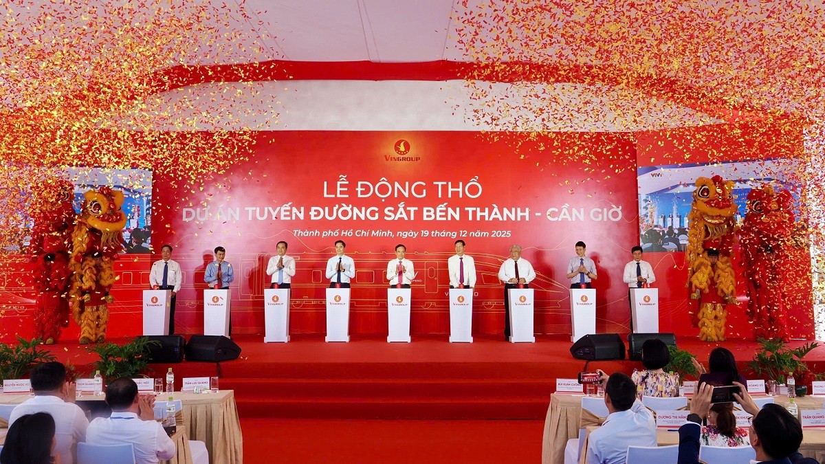 Tuyến đường sắt tốc độ cao Bến Thành - Cần Giờ đã chính thức động thổ ngày 19/12 Tuyến đường sắt tốc độ cao Bến Thành - Cần Giờ đã chính thức động thổ ngày 19/12