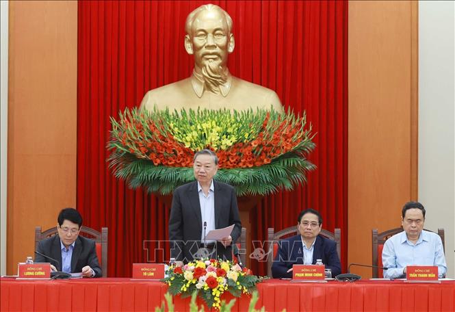 Tổng Bí thư Tô Lâm: Phát huy trí tuệ và bản lĩnh Việt Nam vững bước tiến mạnh trong kỷ nguyên phát triển mới Chú thích ảnh