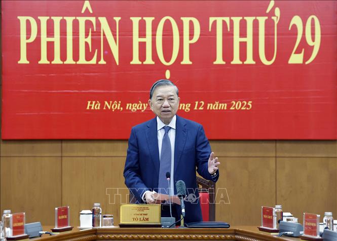 Tổng Bí thư Tô Lâm: Phát huy trí tuệ và bản lĩnh Việt Nam vững bước tiến mạnh trong kỷ nguyên phát triển mới Chú thích ảnh