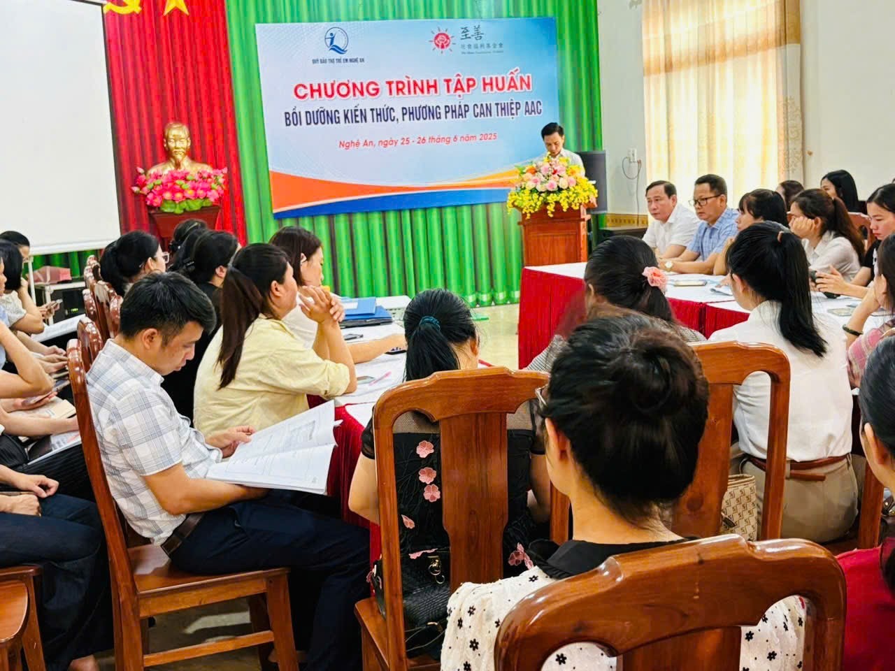 A training program to enhance knowledge and intervention methods on AAC held in June 2025, organized by Zhi Shan Foundation. (Photo: Zhi Shan Foundation)