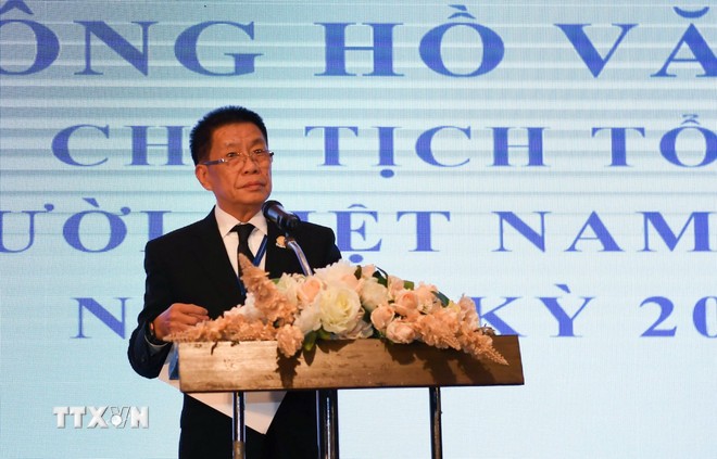 Ông Hồ Văn Lâm, kiều bào tỉnh Udon Thani, Chủ tịch Hội doanh nhân Thái-Việt toàn Thái Lan, được bầu làm Chủ tịch Hội người Việt Nam toàn Thái Lan nhiệm kỳ 2026-2028. (Ảnh: Đỗ Sinh Ông Hồ Văn Lâm, kiều bào tỉnh Udon Thani, Chủ tịch Hội doanh nhân Thái-Việt toàn Thái Lan, được bầu làm Chủ tịch Hội người Việt Nam toàn Thái Lan nhiệm kỳ 2026-2028. (Ảnh: Đỗ Sinh