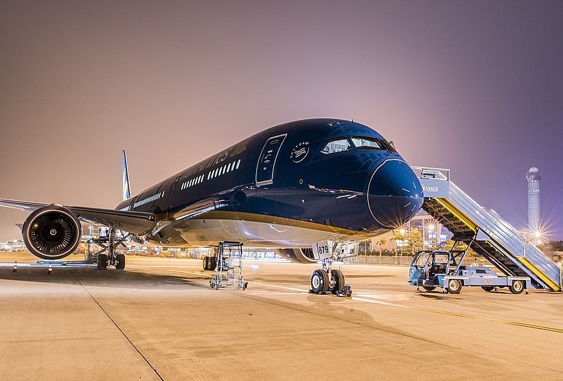Vietnam Airlines plans to operate more night flights to meet travel during the Lunar New Year (Tet) holiday. (Photo: VietnamPlus)
