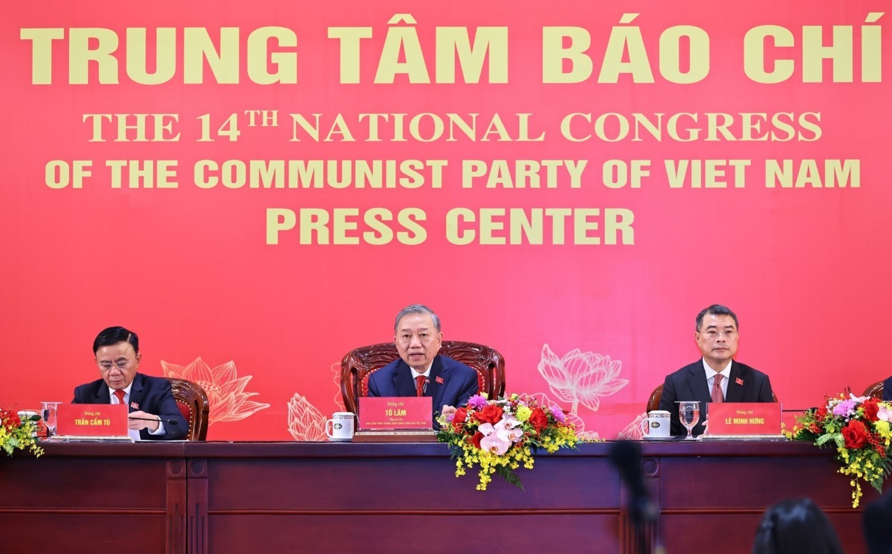 Party General Secretary To Lam speaks at an international press conference announcing the results of the 14th National Party Congress on the afternoon of January 23. (Photo: VNA) Party General Secretary To Lam speaks at an international press conference announcing the results of the 14th National Party Congress on the afternoon of January 23. (Photo: VNA)