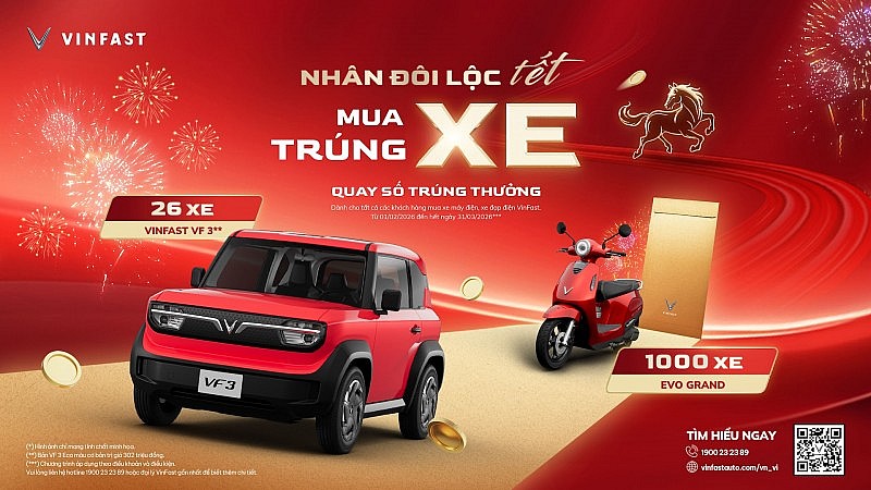 undefined VinFast tặng hơn 30 tỷ đồng chị khách hàng mua xe máy điện - cơ hội trúng 26 ô tô VF 3