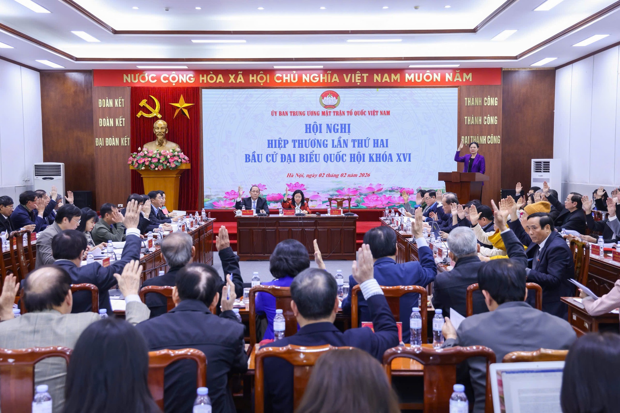 Hội nghị hiệp thương lần thứ hai bầu cử đại biểu Quốc hội khóa XVI do Đoàn Chủ tịch Ủy ban Trung ương Mặt trận Tổ quốc Việt Nam tổ chức