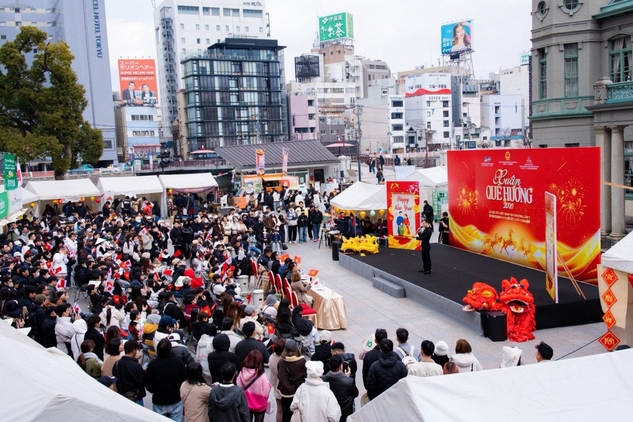 The festival attracted the participation of thousands of people. (Photo: Viet Nam Association in Fukuoka) The festival attracted the participation of thousands of people. (Photo: Viet Nam Association in Fukuoka)