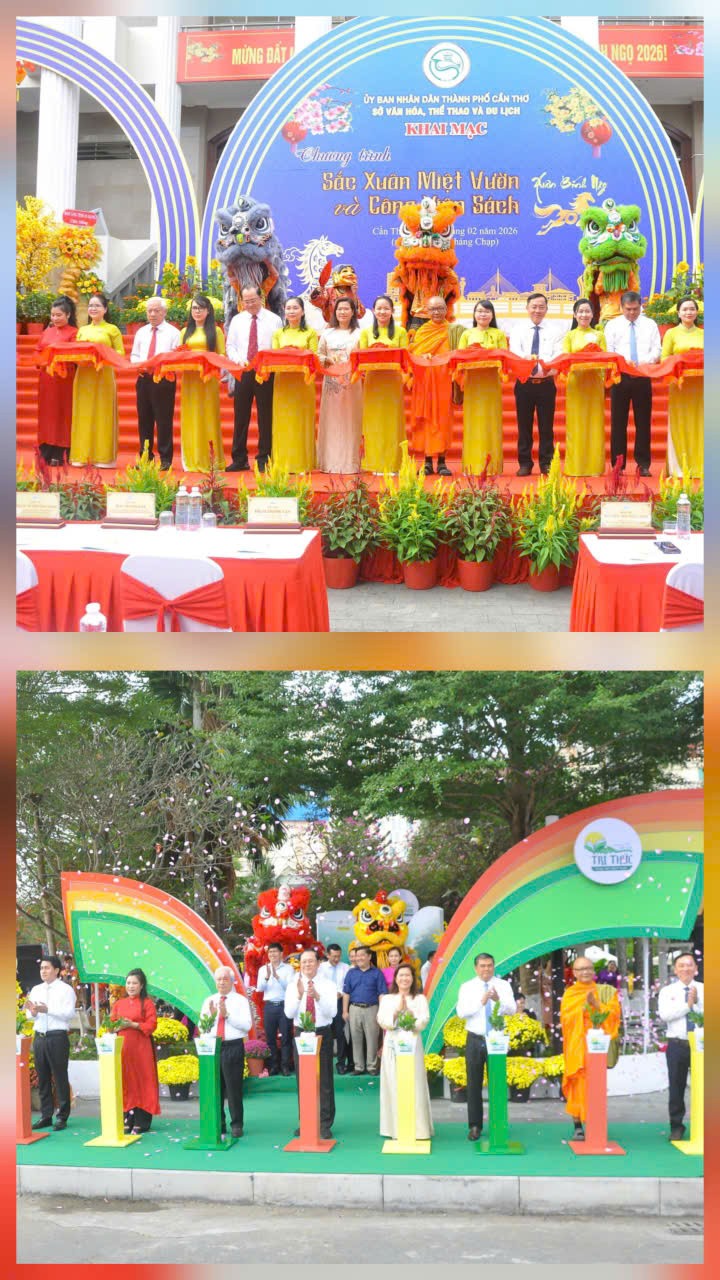 Cần Thơ: Rộn ràng “Sắc Xuân miệt vườn” và “Công viên Sách Xuân” Bính Ngọ 2026 Cần Thơ: Rộn ràng “Sắc Xuân miệt vườn” và “Công viên Sách Xuân” Bính Ngọ 2026