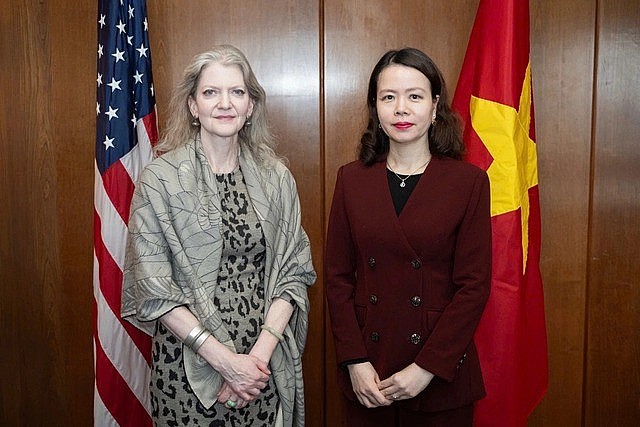 Deputy Minister of Foreign Affairs Nguyen Minh Hang (R) meets Under Secretary of State for Political Affairs Allison Hooker, Washington D.C., the U.S., February 6, 2026. Deputy Minister of Foreign Affairs Nguyen Minh Hang (R) meets Under Secretary of State for Political Affairs Allison Hooker, Washington D.C., the U.S., February 6, 2026.