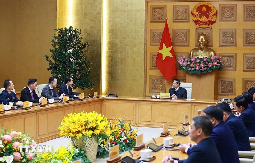 Thủ tướng Phạm Minh Chính tiếp Đại sứ Trung Quốc tại Việt Nam Hà Vĩ