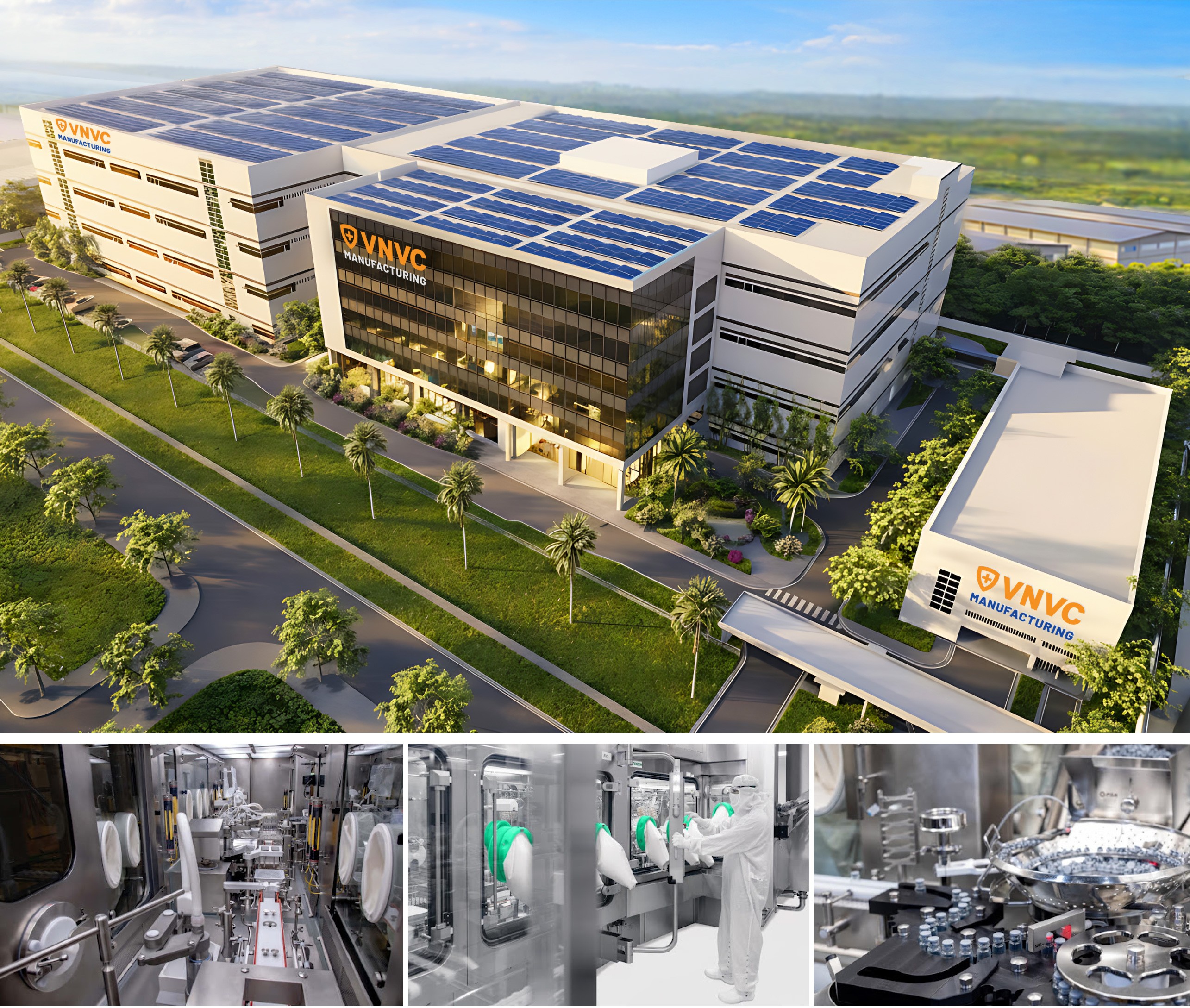 Hệ thống dây chuyền công nghệ cao từ Syntegon (Đức) đưa Nhà máy Vắc xin và Sinh phẩm VNVC vào nhóm 20 nhà máy trên thế giới sở hữu công nghệ tiên tiến hàng đầu của Syntegon trong giai đoạn sản xuất đầu tiên. Ảnh: VNVC và Syntegon Hệ thống dây chuyền công nghệ cao từ Syntegon (Đức) đưa Nhà máy Vắc xin và Sinh phẩm VNVC vào nhóm 20 nhà máy trên thế giới sở hữu công nghệ tiên tiến hàng đầu của Syntegon trong giai đoạn sản xuất đầu tiên. Ảnh: VNVC và Syntegon