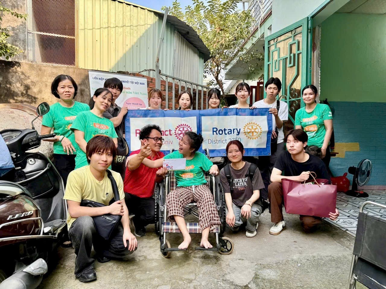 The delegation visited the children’s homes to personally deliver the wheelchairs. (Photo: FAVIJA) The delegation visited the children’s homes to personally deliver the wheelchairs. (Photo: FAVIJA)