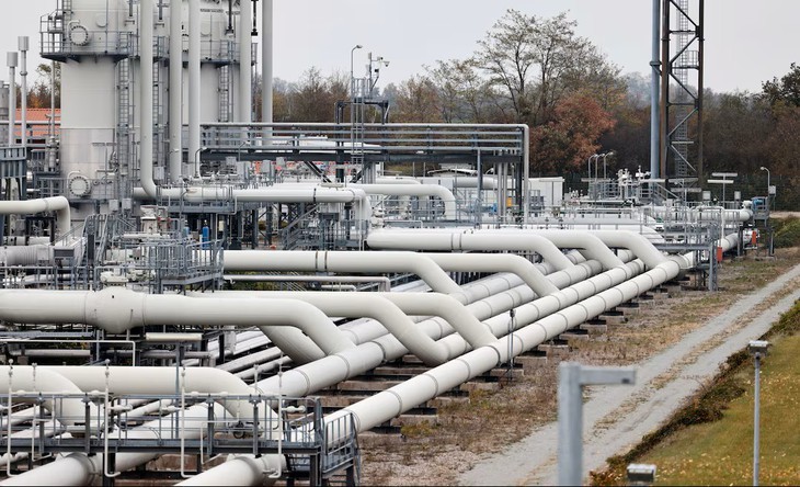 Các đường ống tại một trạm nén khí ở quận Mallnow, Đức. (Ảnh: Reuters)