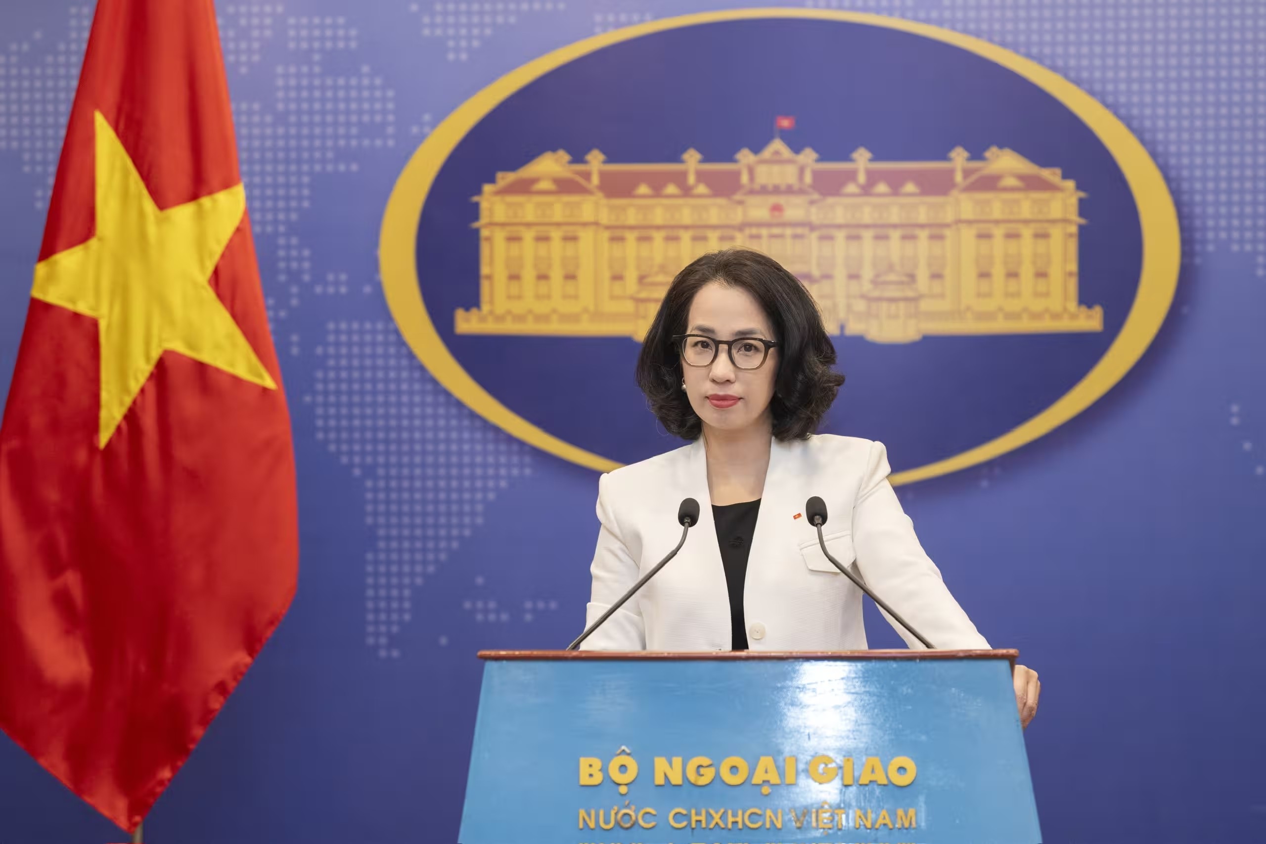Người phát ngôn Bộ Ngoại giao Việt Nam Phạm Thu Hằng. (Ảnh: Bộ Ngoại giao) Người phát ngôn Bộ Ngoại giao Việt Nam Phạm Thu Hằng. (Ảnh: Bộ Ngoại giao)