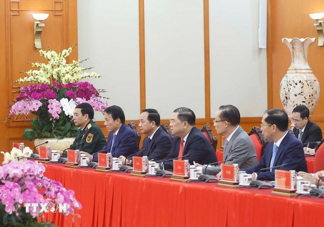 Tổng Bí thư tiếp các Bộ trưởng Trung Quốc nhân dịp Đối thoại chiến lược 3+3