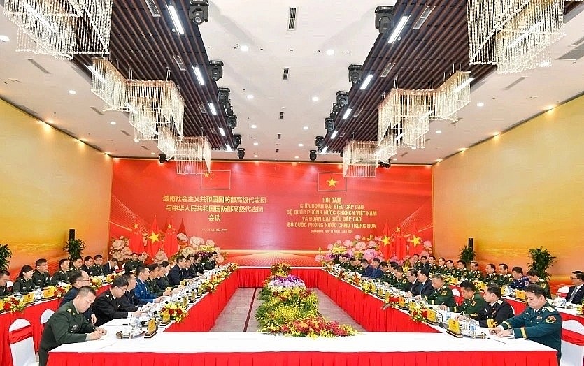At the talks between defence ministers of Vietnam and China. At the talks between defence ministers of Vietnam and China.