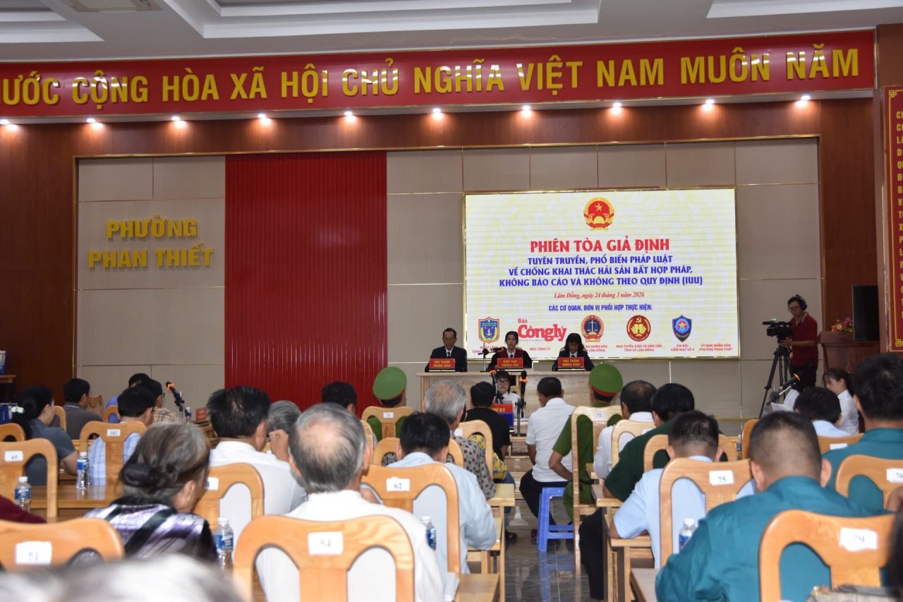 Overview of the mock trial in Phan Thiet ward (Photo: Lam Dong Newspaper) Overview of the mock trial in Phan Thiet ward (Photo: Lam Dong Newspaper)