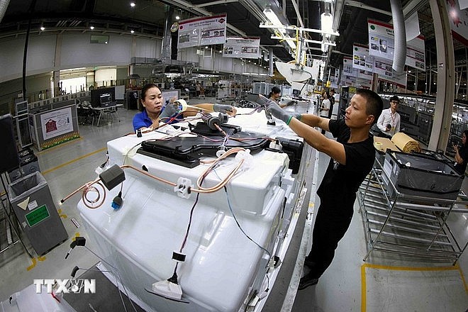 An assembly line of the LG Electronics Vietnam Co. Ltd in Hai Phong city (Photo: VNA) An assembly line of the LG Electronics Vietnam Co. Ltd in Hai Phong city (Photo: VNA)