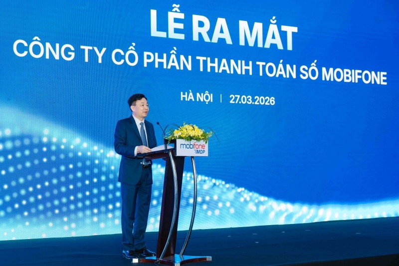 Đại diện Tổng công ty viễn thông Mobifone Thiếu tướng Trương Sơn Lâm phát biểu tại lễ ra mắt