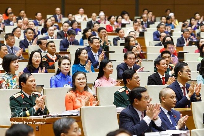 NA deputies at the first sitting of the 16th National Assembly in Hanoi on April 6. (Photo: VNA) NA deputies at the first sitting of the 16th National Assembly in Hanoi on April 6. (Photo: VNA)
