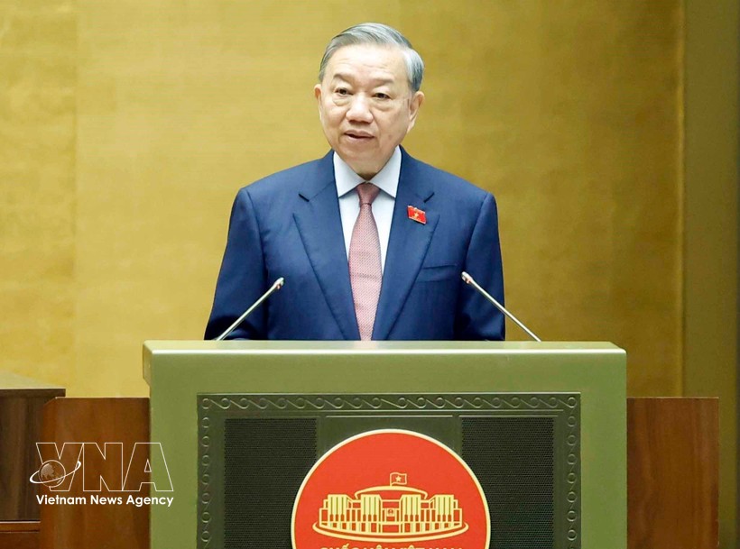 Party General Secretary To Lam addresses the opening of the first session of the 16th National Assembly in Hanoi on April 6. (Photo: VNA) Party General Secretary To Lam addresses the opening of the first session of the 16th National Assembly in Hanoi on April 6. (Photo: VNA)