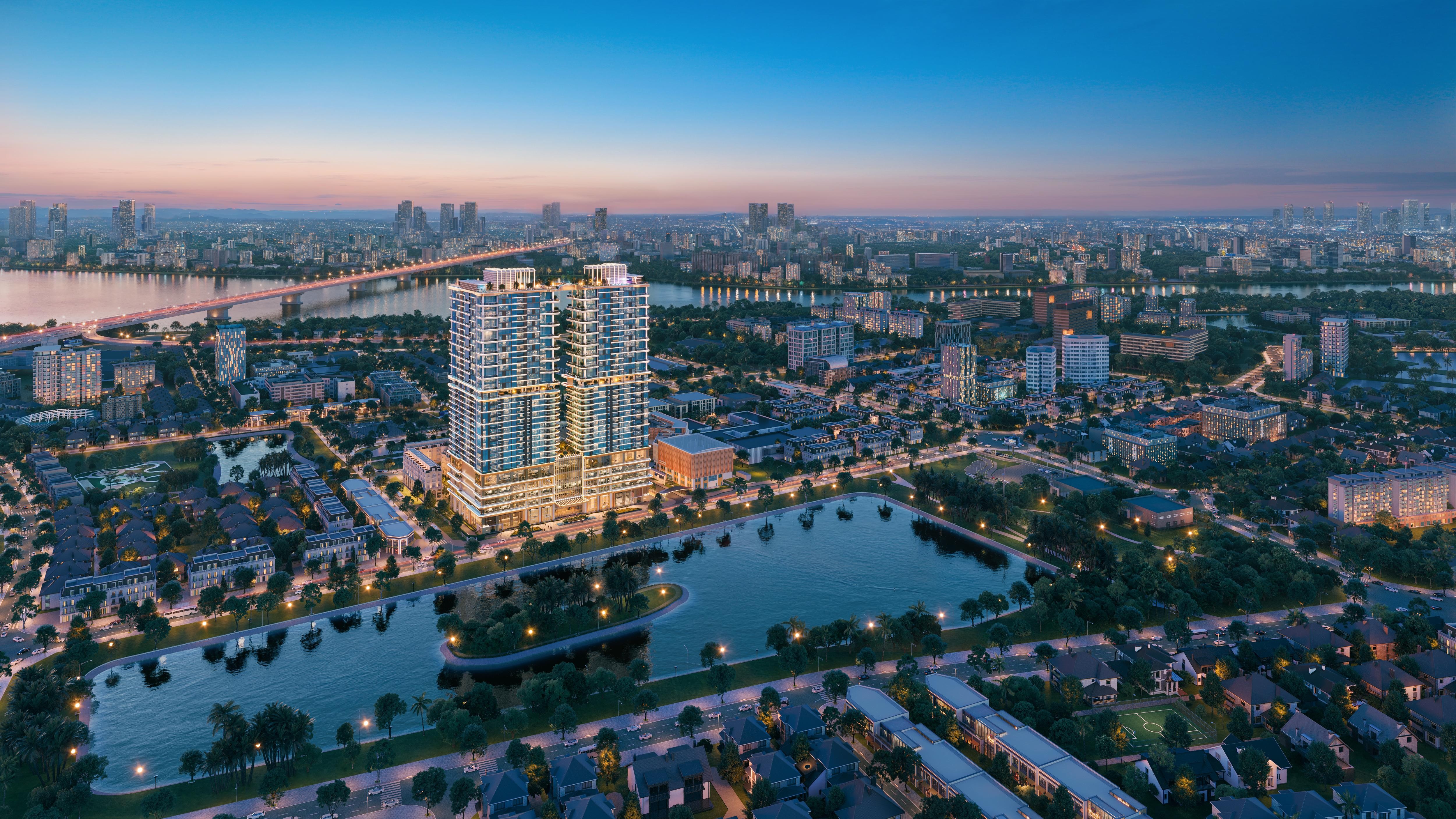 The Rey Edition - bộ sưu tập duplex tại Rivea Residences tọa lạc tại vùng lõi Thủ đô. Ảnh: DNCC