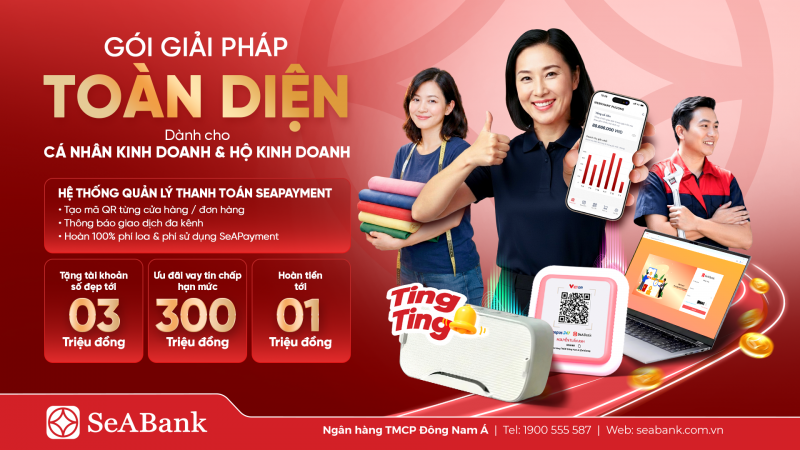 SeABank tung “combo” giải pháp toàn diện giúp hộ kinh doanh số hóa dòng tiền SeABank tung “combo” giải pháp toàn diện giúp hộ kinh doanh số hóa dòng tiền