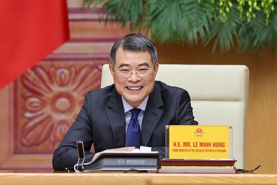 Vietnamese Prime Minister Le Minh Hung attends the online AZEC Summit on energy security from Hanoi. (Photo: VGP) Vietnamese Prime Minister Le Minh Hung attends the online AZEC Summit on energy security from Hanoi. (Photo: VGP)