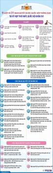 [Infographic] 9 luật và 31 nghị quyết được thông qua tại Kỳ họp thứ nhất, Quốc hội khóa XVI