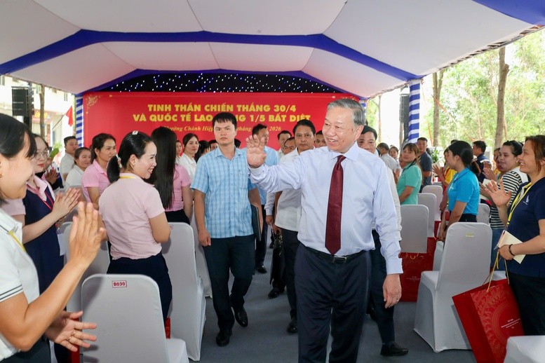 Toàn văn bài nói chuyện của Tổng Bí thư, Chủ tịch nước Tô Lâm với công nhân, người lao động Thành phố Hồ Chí Minh