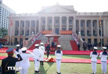 Lễ đón trọng thể Tổng Bí thư, Chủ tịch nước Tô Lâm thăm cấp Nhà nước Sri Lanka